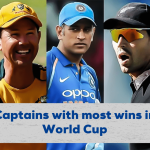 Captains with most wins in ODI World Cup History